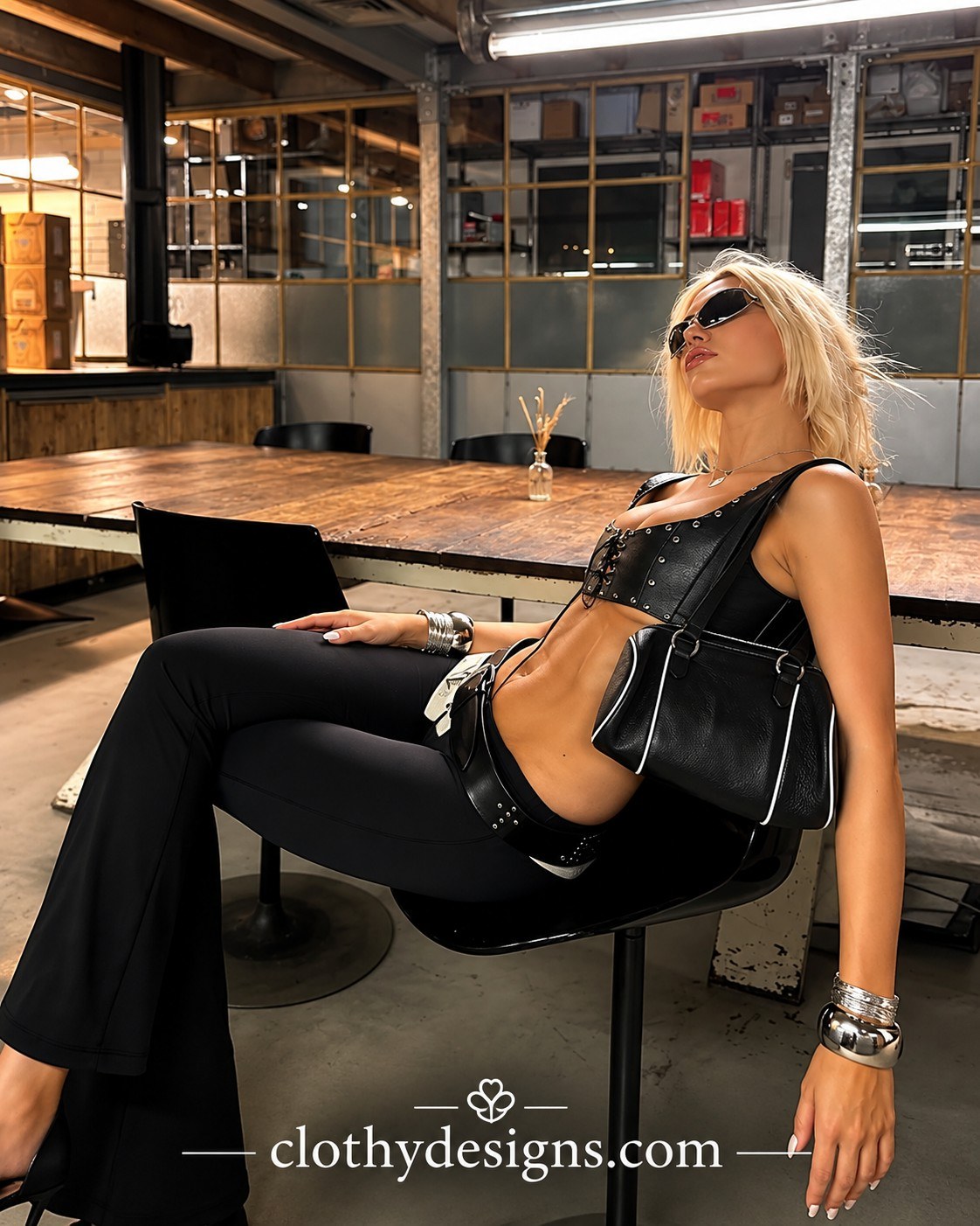 Women’s PU Leather Lace-Up Crop Top – Sleeveless Punk Rave Festival Camisole, Sexy Gothic Streetwear Tank